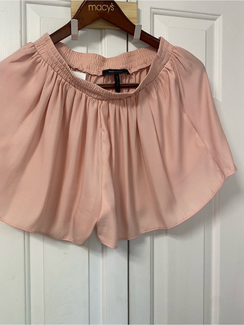 BCBGMaxAzria Blush Pink Off-Shoulder Camisole